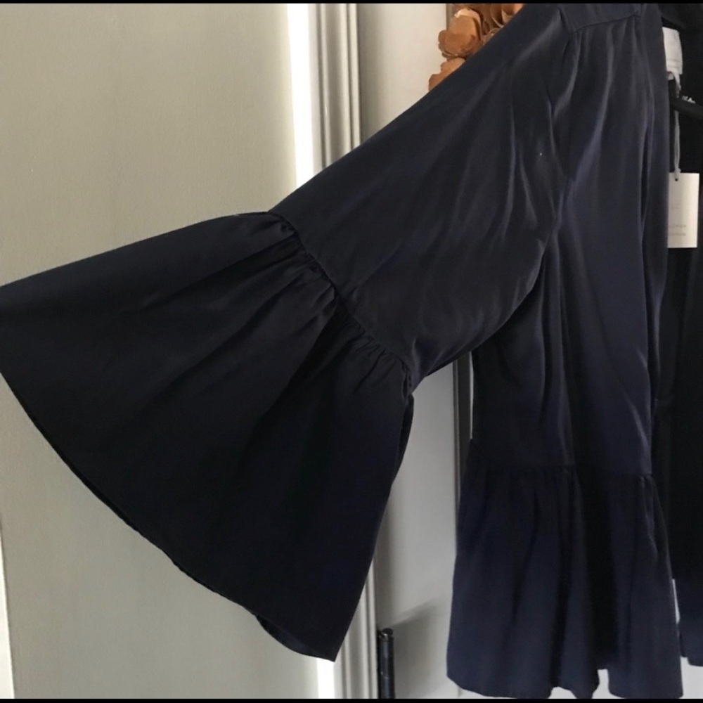 Navy Ruffle Cardigan - Picture 5 of 5